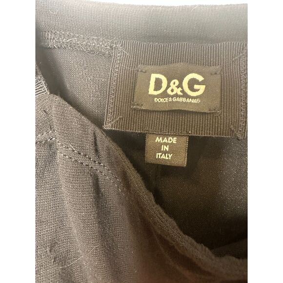D&G Ruched Mesh Corset Tank Top Y2K Italy Black Grosgrain Straps XXS/XS - Picture 8 of 8